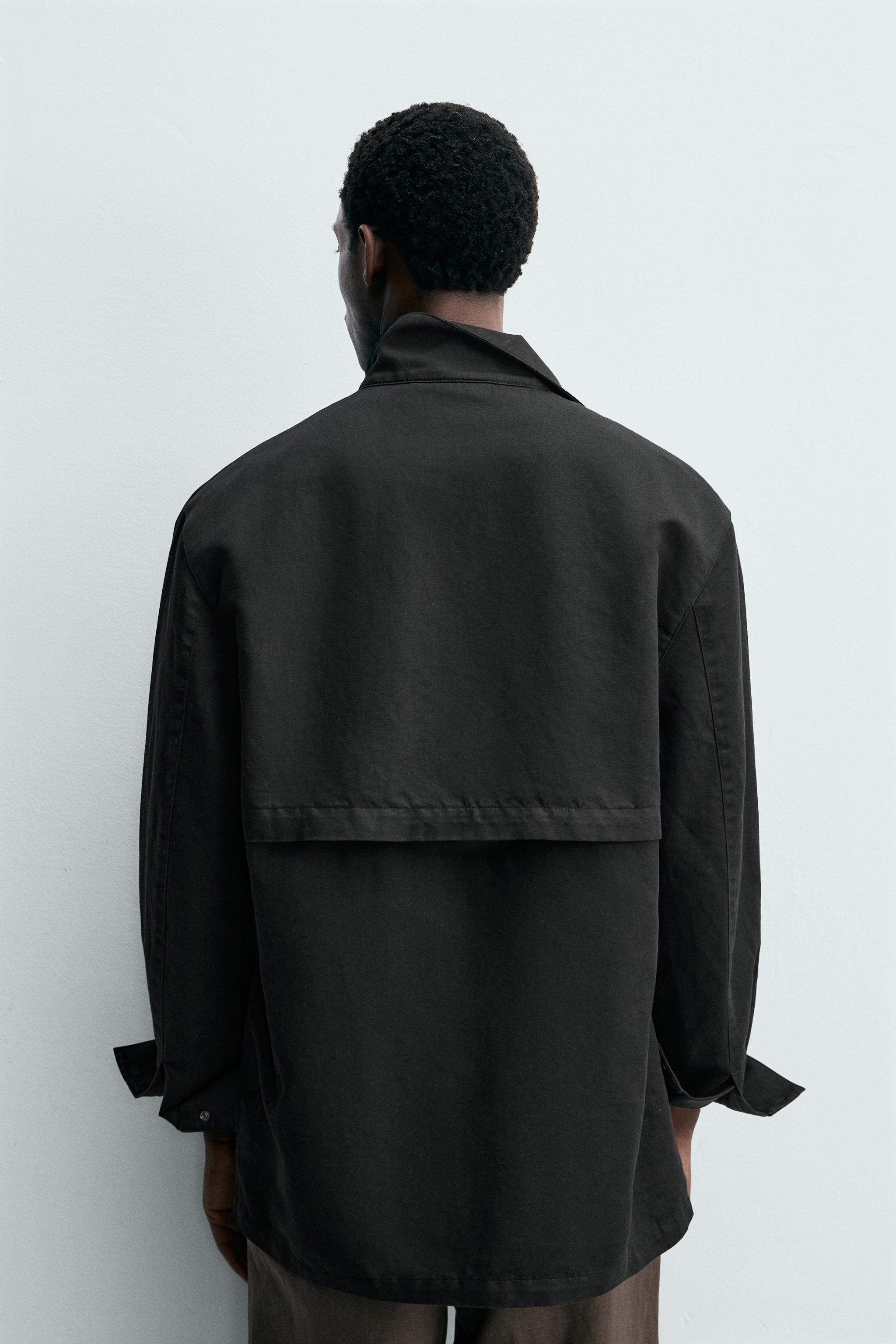WASHED UTILITY POCKET OVERSHIRT
